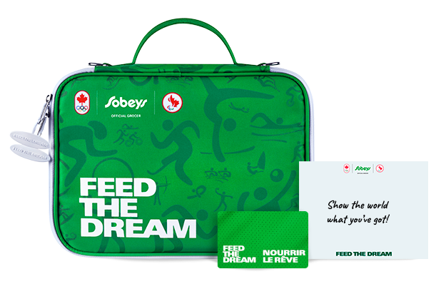 Sobeys Feed The Dream lunchbox with notes of encouragement left by Canadians